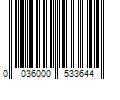 Barcode Image for UPC code 0036000533644