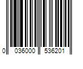 Barcode Image for UPC code 0036000536201