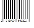 Barcode Image for UPC code 0036000540222