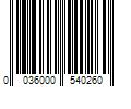 Barcode Image for UPC code 0036000540260