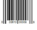 Barcode Image for UPC code 003610000088