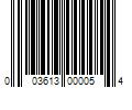 Barcode Image for UPC code 003613000054