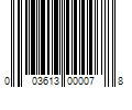 Barcode Image for UPC code 003613000078