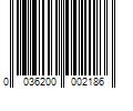 Barcode Image for UPC code 0036200002186