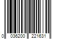 Barcode Image for UPC code 0036200221631