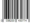 Barcode Image for UPC code 0036200430774