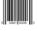 Barcode Image for UPC code 003621000060