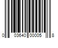 Barcode Image for UPC code 003640000058