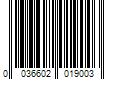 Barcode Image for UPC code 0036602019003