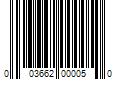 Barcode Image for UPC code 003662000050