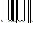 Barcode Image for UPC code 003670000059