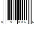 Barcode Image for UPC code 003670000066