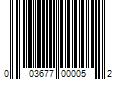 Barcode Image for UPC code 003677000052