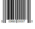 Barcode Image for UPC code 003680000070