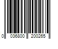 Barcode Image for UPC code 0036800200265