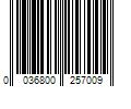 Barcode Image for UPC code 0036800257009