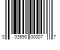 Barcode Image for UPC code 003690000077