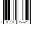 Barcode Image for UPC code 0037000274728