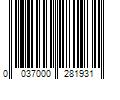 Barcode Image for UPC code 0037000281931