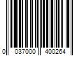 Barcode Image for UPC code 0037000400264