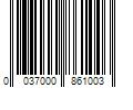 Barcode Image for UPC code 0037000861003. Product Name: Procter & Gamble Always Discreet Sensitive Skin Liners  Light Long Absorbency Long Length - 38.0 ea