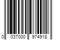 Barcode Image for UPC code 0037000974918