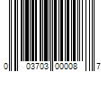 Barcode Image for UPC code 003703000087