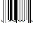 Barcode Image for UPC code 003716000050