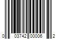 Barcode Image for UPC code 003742000062