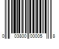 Barcode Image for UPC code 003800000058