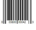 Barcode Image for UPC code 003800000423