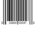 Barcode Image for UPC code 003800000478