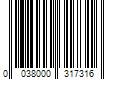 Barcode Image for UPC code 0038000317316