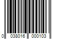 Barcode Image for UPC code 0038016000103