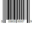 Barcode Image for UPC code 003803000079