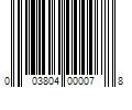 Barcode Image for UPC code 003804000078