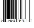 Barcode Image for UPC code 003805734767