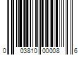 Barcode Image for UPC code 003810000086