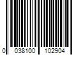 Barcode Image for UPC code 0038100102904