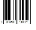 Barcode Image for UPC code 0038100140326