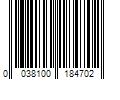 Barcode Image for UPC code 0038100184702