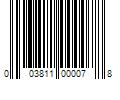 Barcode Image for UPC code 003811000078