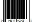 Barcode Image for UPC code 003817000058