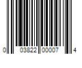 Barcode Image for UPC code 003822000074