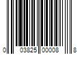 Barcode Image for UPC code 003825000088