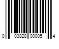 Barcode Image for UPC code 003828000054