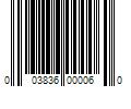 Barcode Image for UPC code 003836000060