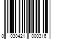 Barcode Image for UPC code 0038421000316