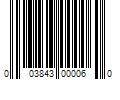 Barcode Image for UPC code 003843000060