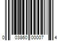 Barcode Image for UPC code 003860000074